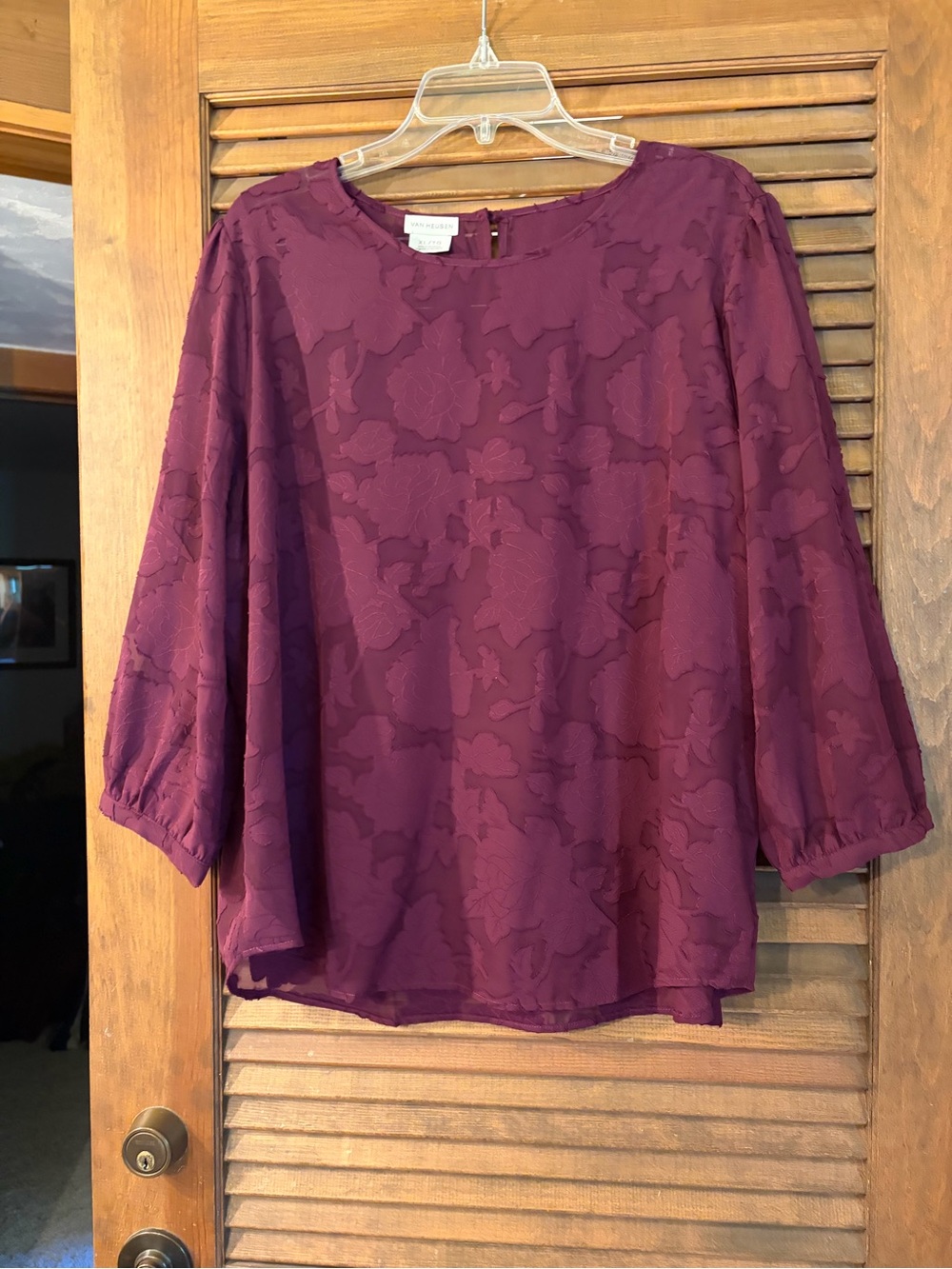Van Heusen Lace  Textured Floral Blouse